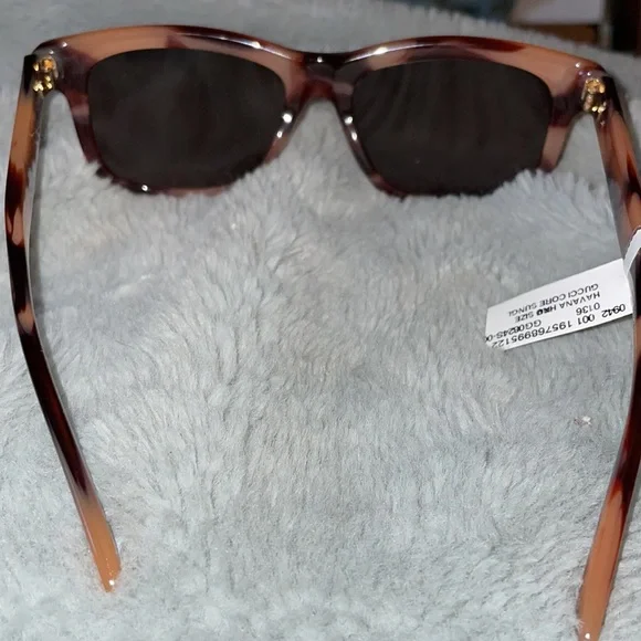 NWT Unisex 100% Authentic Gucci 55MM Havana Square Sunglasses - Picture 3 of 11